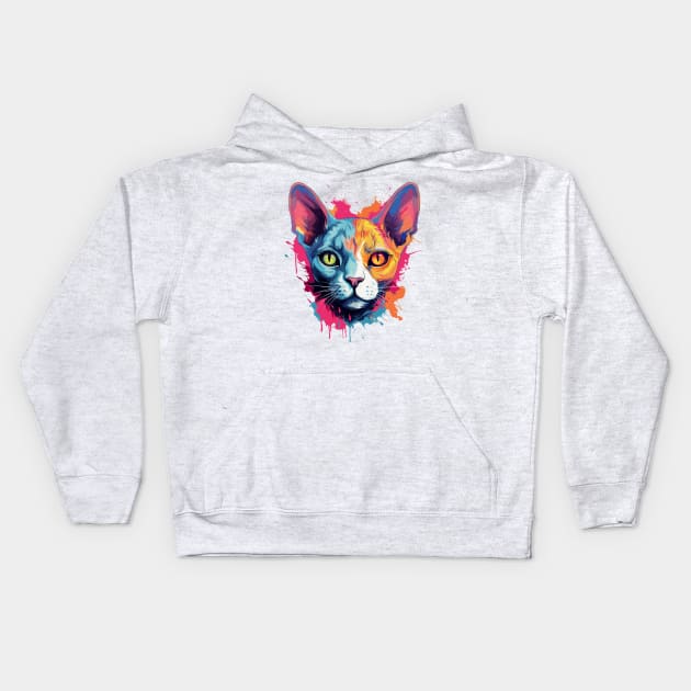 Sphinx Cat Kids Hoodie by rmcbuckeye